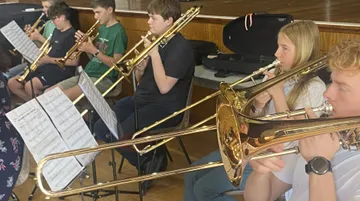Group of lower brass players